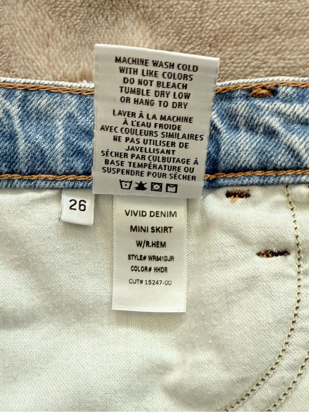 Hudson Denim skirt, blue color, shattered size 26 - Picture 7 of 11